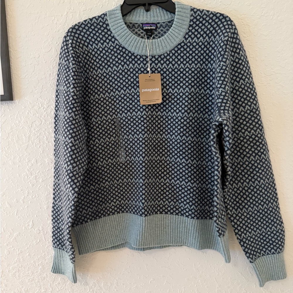 Patagonia recycled wool blend crewneck sweater